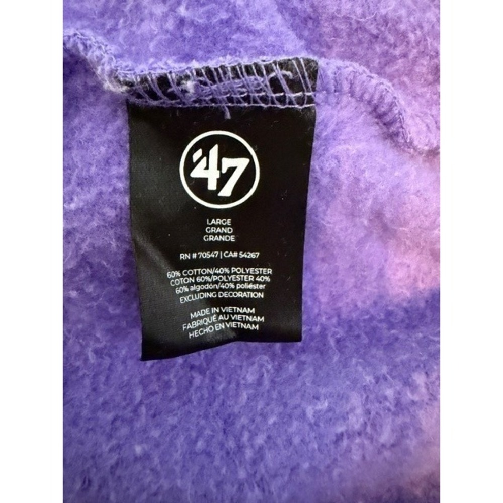 Women's Purple Brand 47 MN Vikings Drawstring Tie Hooded Sweatshirt Size L - Picture 4 of 7